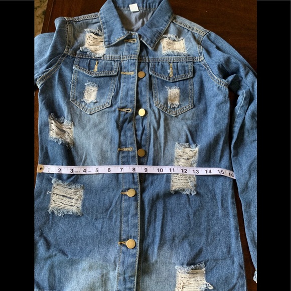 🦋 Denim Distressed Dress🦋 size M and XL - Picture 4 of 7